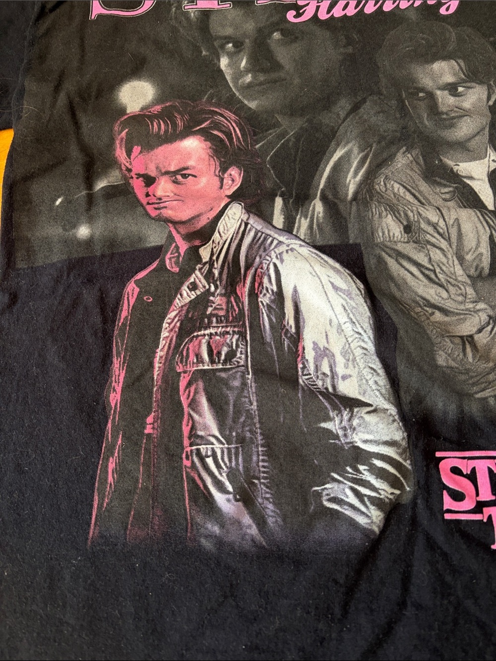 Stranger things  Black Steve Harrington Graphic Tee netflickd - Picture 4 of 6